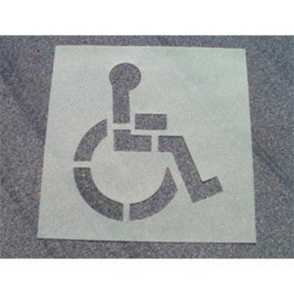 National Marker Co Heavy Duty Stencil Handicapped Parking Symbol,  PMS50